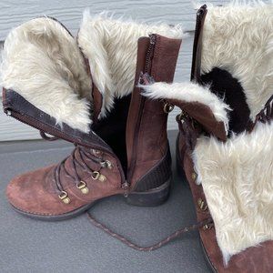 Women's Brunette Merrell Brown Winter Boots Sz 7 - feel like 6.5 wmn's
